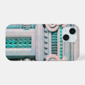 ELEGANT ARTISTIC PINK BLUE FANTASY DECOR iPhone 15 HOESJE (Achterkant horizontaal)