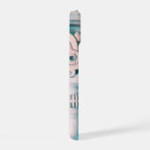 ELEGANT ARTISTIC PINK BLUE FANTASY DECOR iPhone 15 HOESJE (Rechterkant)