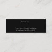 Elegant Artistic Promoting Chicness Fancy Cute Mini Visitekaartje (Achterkant)