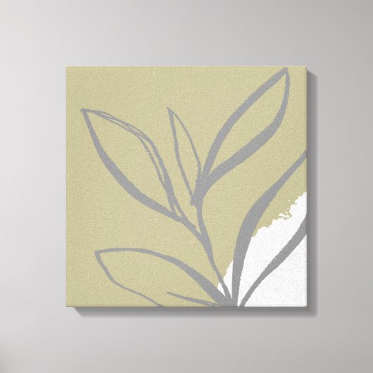 Elegant Artistic Sage Waterverf Canvas Afdruk (Voorkant)