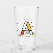 Elegant artistiek briefmonogram. Brief A Glas (Voorkant)