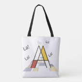 Elegant artistiek briefmonogram. Brief A Tote Bag (Achterkant)