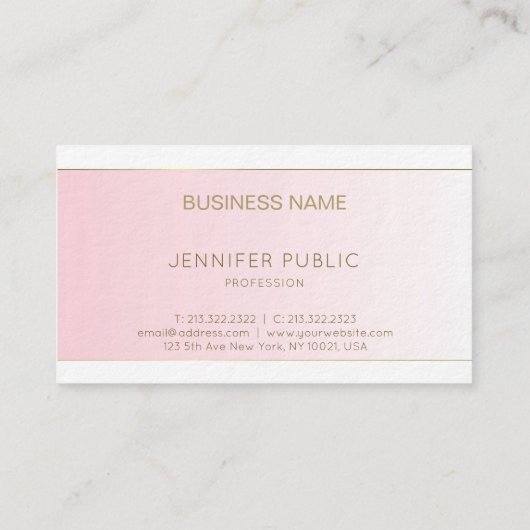 Elegant artistiek design Trendy Modern Plain Luxur Visitekaartje (Achterkant)