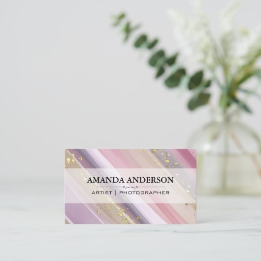 Elegant artistiek geborsteld | Goudsoorten Visitekaartje (Staand voorkant)