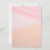 Elegant artistiek roze Sinaasappel Abstract bruilo Kaart (Achterkant)