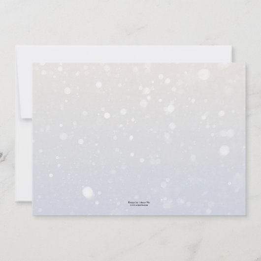 Elegant artistiek volwassen winter verjaardagsfees kaart (Achterkant)