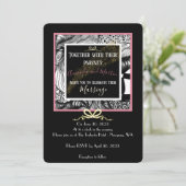 Elegant artistiek zwart wit goud en stoffig roos (Staand voorkant)