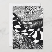 Elegant artistiek zwart wit goud en stoffig roos (Achterkant)