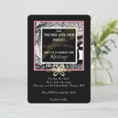 Elegant artistiek zwart wit goud en stoffig roos (Staand voorkant)