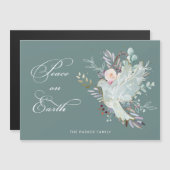 Elegant artistieke Floral Peace on Earth Dove (Voorkant / Achterkant)