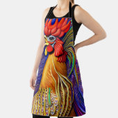 Elegant artistieke Waterverf Royal Pastel Rooster Schort (Insitu)