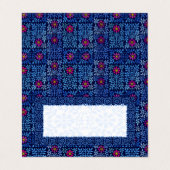 Elegant Arts and Crafts Floral Pattern Business Ca Visitekaartje (Buitenkant ongevouwen)