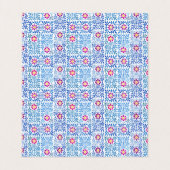 Elegant Arts and Crafts Floral Pattern Business Ca Visitekaartje (Binnenkant ongevouwen)