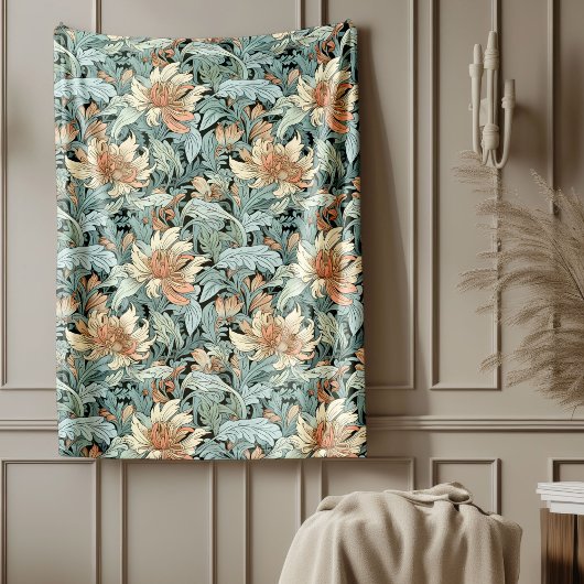 Elegant Arts & Crafts William Morris Geïnspireerd Fleece Deken