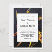 Elegant Artsy Abstract Modern Minimal Chic Wedding Kaart (Voorkant)