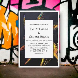 Elegant Artsy Abstract Modern Minimal Chic Wedding Kaart