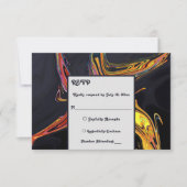 Elegant Artsy Abstract Modern Minimal Chic Wedding RSVP Kaartje (Voorkant)