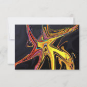 Elegant Artsy Abstract Modern Minimal Chic Wedding RSVP Kaartje (Achterkant)