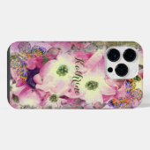 Elegant Artsy Floral iPhone Hoesje (Achterkant horizontaal)