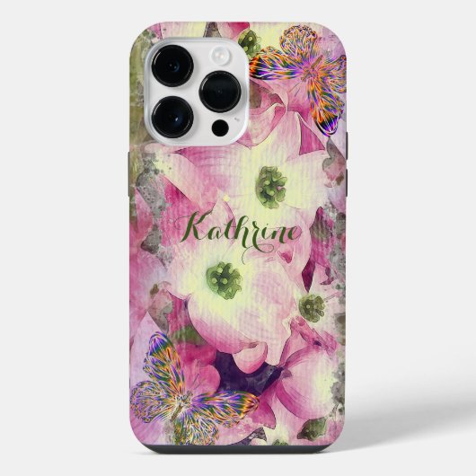 Elegant Artsy Floral iPhone Hoesje (Achterkant)