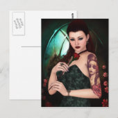 Elegant as a Rose Postcard Briefkaart (Voorkant / Achterkant)