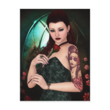 Elegant as a Rose Postcard