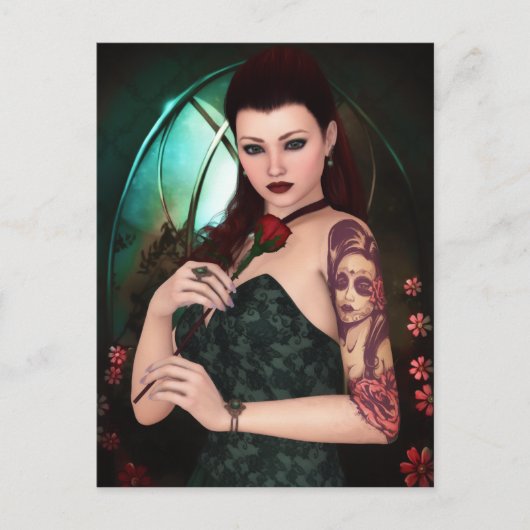 Elegant as a Rose Postcard Briefkaart (Voorkant)