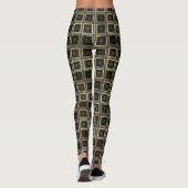 Elegant Ash Gray Gecontroleerde Leggings van het p (Achterkant)