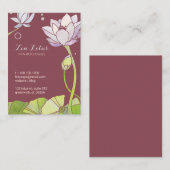 Elegant Asian Lotus Yoga of Spa Visitekaartje (Voorkant / Achterkant)