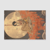 Elegant Asian Moon Sitter Decoupage Crafting Tissuepapier (Voorkant)