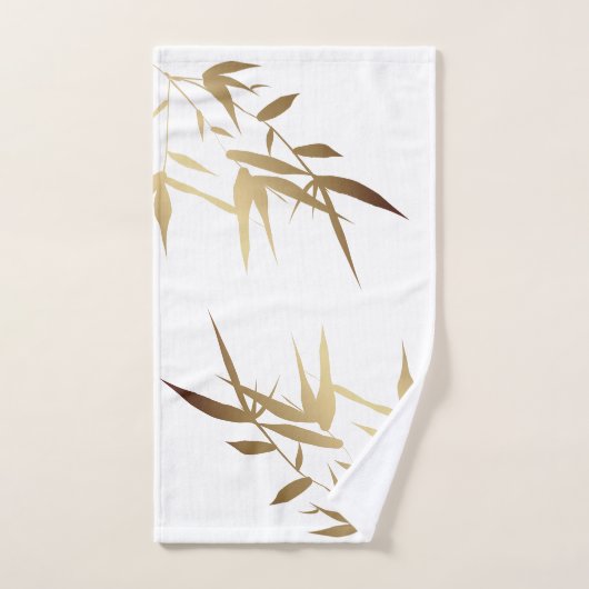 Elegant Asian white Gold Bamboe bad Bad Handdoek (Handdoek)