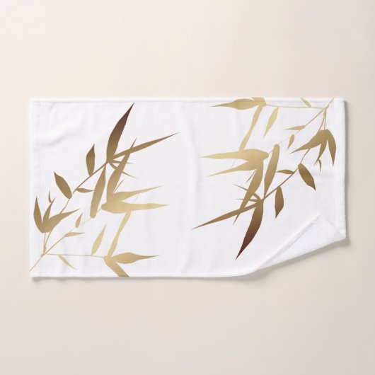 Elegant Asian white Gold Bamboe bad Bad Handdoek (Handdoek)