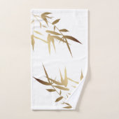 Elegant Asian white Gold Bamboe bad Handdoek (Handdoek)