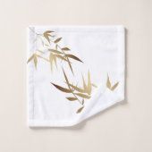 Elegant Asian white Gold Bamboe bad Handdoek (Wasdoekje)
