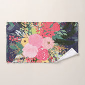 Elegant Astral Aura Winter Floral & Gold Stippen Bad Handdoek (Handdoek)