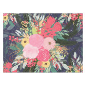 Elegant Astral Aura Winter Floral & Gold Stippen Tafelkleed (Voorkant (Horizontaal))