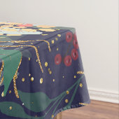 Elegant Astral Aura Winter Floral & Gold Stippen Tafelkleed (Voorbeeld)