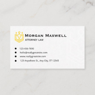 Elegant Attorney Business Card | Lawyer & Legal Visitekaartje