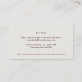Elegant Attorney Ivory Professional Traditional Visitekaartje (Achterkant)