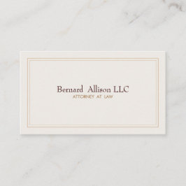 Elegant Attorney Ivory Professional Traditional Visitekaartje