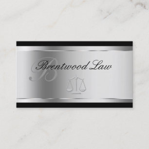 Elegant Attorney Monogram Visitekaartjes