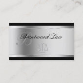 Elegant Attorney Monogram Visitekaartjes (Voorkant)