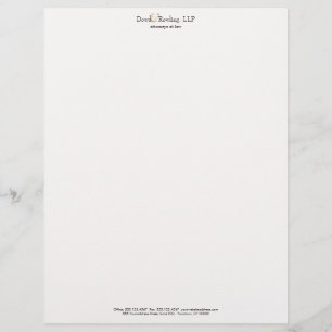 Elegant Attorney of Law Simple White Letterhead Briefhoofd Ontwerp
