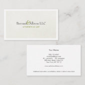 Elegant Attorney Subtle Linen Kijk Visitekaartje (Voorkant / Achterkant)