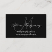 Elegant Attorney Visitekaartjes met monogram (Achterkant)