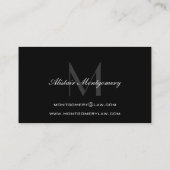 Elegant Attorney Visitekaartjes Modern Monogram (Achterkant)