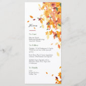 Elegant Auburn Leaves Menu (Voorkant)