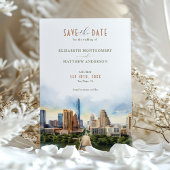 Elegant Austin, Texas Save-the-Date Kaart