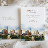 Elegant Austin, Texas Save-the-Date Kaart