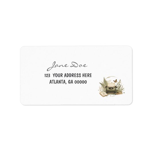 Elegant Author & Small Business Packaging Label (Voorkant)